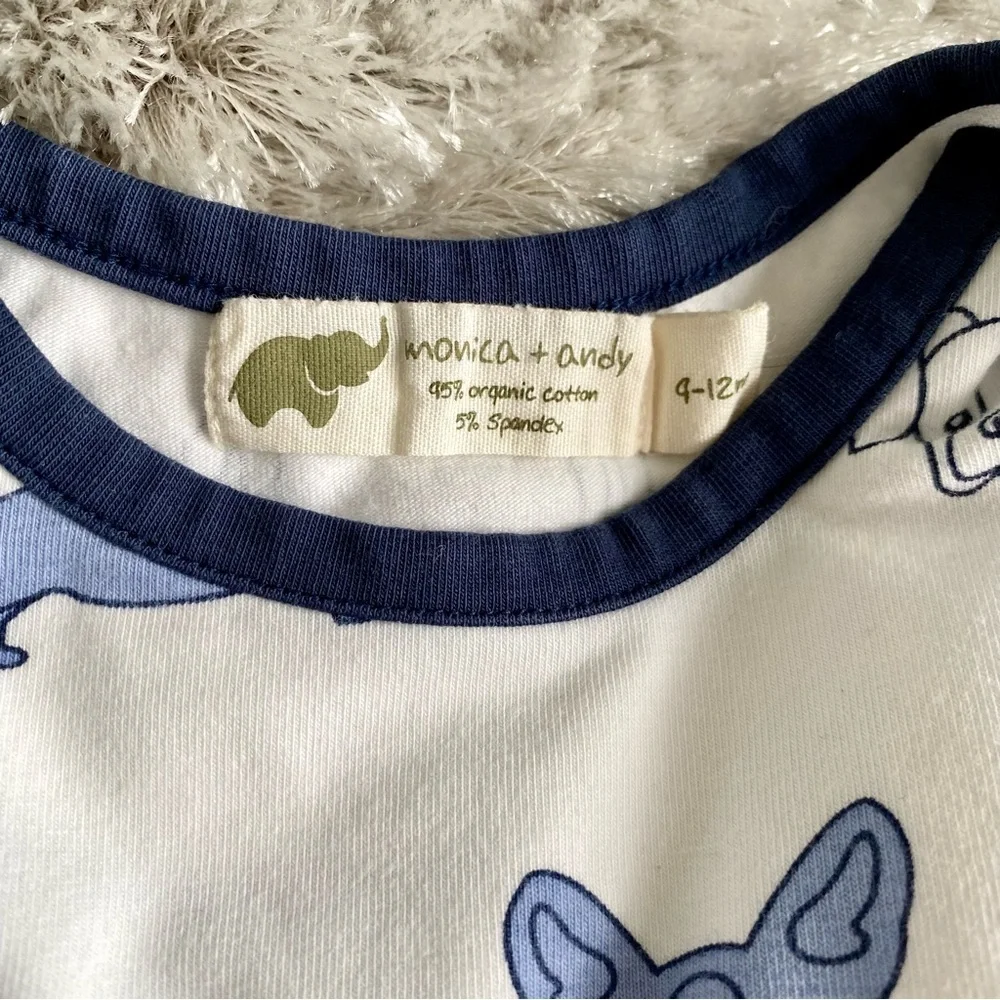 Monica & Andy Organic Puppy Bodysuit & Carter’s Knit Pants NWOT Size 9-12 Months